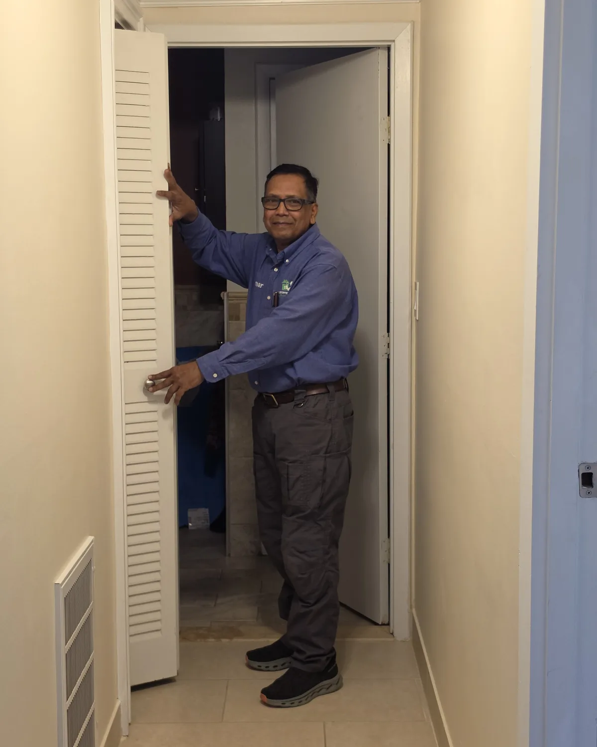 Omar Rohoman inspecting a home